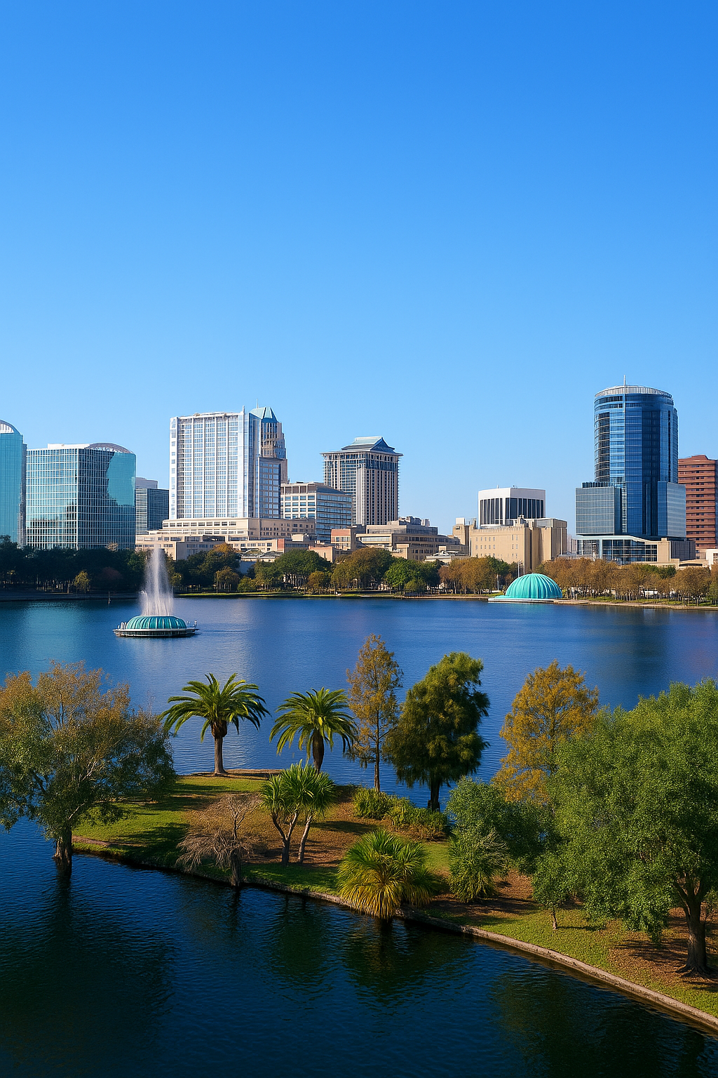 Orlando Skyline Lake Eola